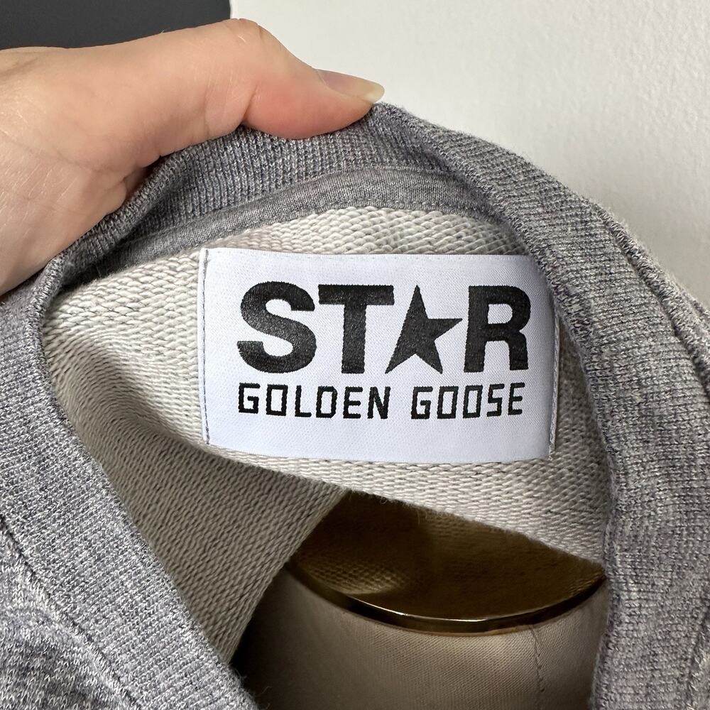 Golden Goose Sweatshirt Athena Melange Gold Star Crewneck - Picture 6 of 13